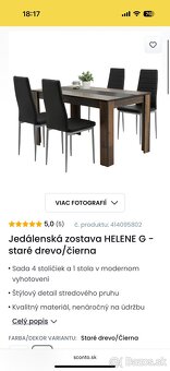 Jedálenská zostava HELENE G (stôl a stoličky) - 2