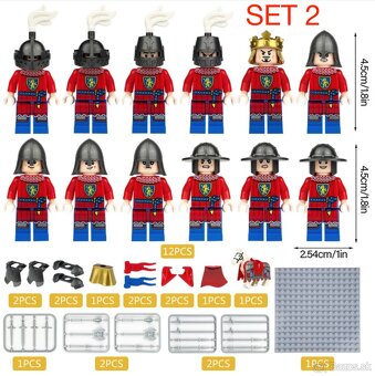 Figúrky Rytieri 5 - typ lego, nové, nehrané - 2