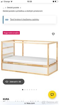 Obojstranná vyvyšena posteľ IKEA - 2