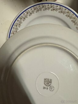 Retro porcelánové taniere – 7 ks, Československo - 2