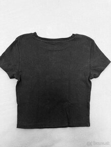 Croptopové čierne tričko - 2
