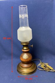 Elektrická petrolejka.Stolná lampa retro. 53 cm - 2