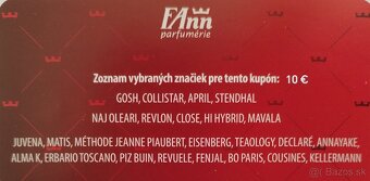 FAnn parfumérie darčekové kupóny - 2