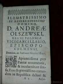 Stará kniha Kráľovstvo Poľské Viedeň 1669 Pergamentova vazba - 2
