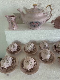 Ružový porcelán Thun Rosa šálky poháre čajník - 2