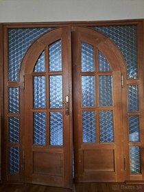 Drevené dvere z masívu so sklom - 2