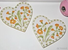Veľkonočné jarné srdce - porcelán - 2