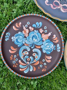 malované taniere drevené - 2