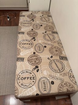 Predám posteľ: váľanda AELIN - kávová, 80x200 cm - 2