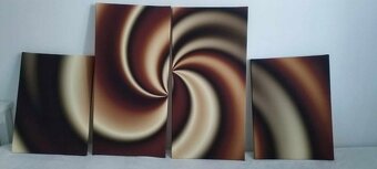 4-dielny obraz na plátne - Špirála - 2
