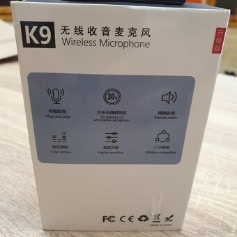 Bezdrotový 2.4G mikrofonný systém K9 - 2