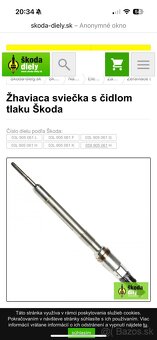 Žhaviaca sviečka s čidlom tlaku Škoda - 2