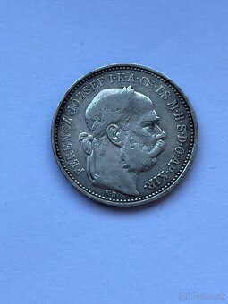 Predám vzácne 1 koruny 1892 kb - 2
