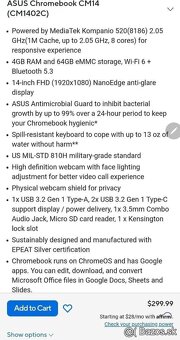Predam notebook Asus Chromebook, nepouzivany, v krabici. - 2