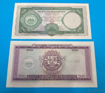 Bankovky MOZAMBIK - 100, 500 Escudos 1961 (1976) - 2