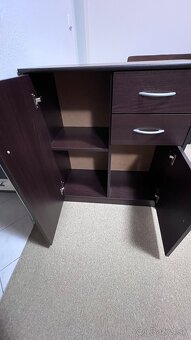 Komoda - tmavohnedá, 74x35x85,7 - 2