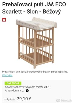 Prebaľovací pult - 2