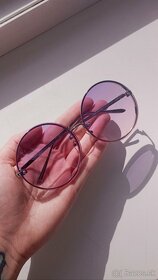 Slnečné ružovo-fialové ombre okuliare - 2
