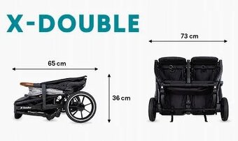 Kočík X- lander X- double pre dvojičky/ dve deti - 2