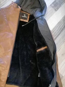 Kožená pánska bunda zateplena - 2