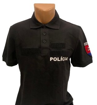 Pánska polokošeľa čierna - L  ( policia ) - 2