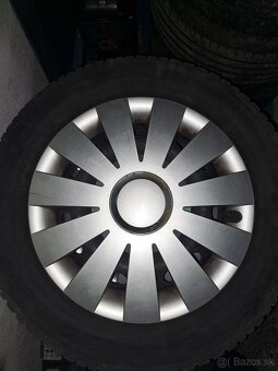Zimné pneumatiky 195/65 r15+disky+puklice 5x112. - 2