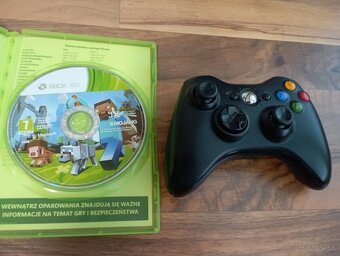 Originálny bezdrôtový ovládač + hra Minecraft na XBOX 360 - 2