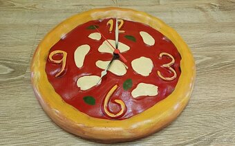 Nástenné hodiny PIZZA, priemer cca 30cm - 2