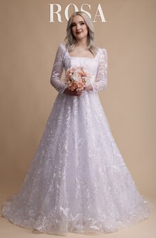 Nové svadobné šaty Rosa s odnímateľnými rukávmi - 2