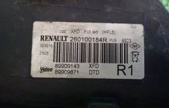 renault talisman svetlo led pure 2015+ - 2