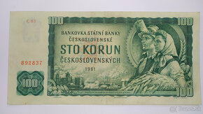 Bankovky 100 Kčs 1961, aj vzácejšie série - 2