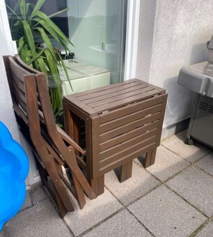 Ikea Äpplarö zostava stôl plus 6 stoličiek plus podsedaky - 2