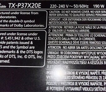 Tv Panasonic -VISTA TX-P37X20E - 2