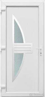 PLASTOVÉ VCHODOVÉ DVERE BIELE 980mm.x2080mm. - 2