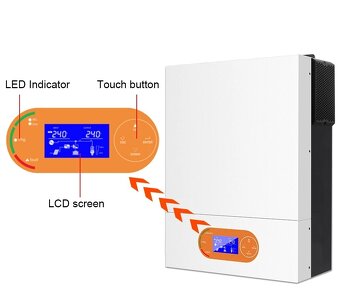 Hybridny solarny menič 6,2kW+ mppt regulátor 120A - 2