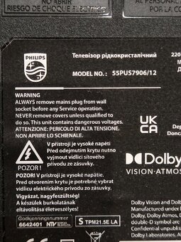 Predám TV philips ambilight 4K 55' - 2