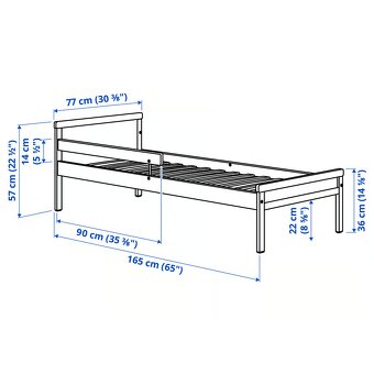 Detská posteľ + matrac SNOIGLAR (IKEA) - 2