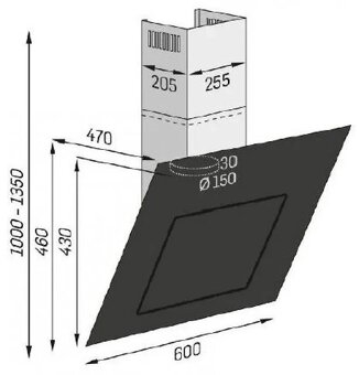 Digestor/Komínový odsávač pár - Concept OPK5760wh - 2