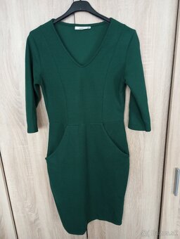 Zelené šaty S dlhý rukáv vianocne - 2