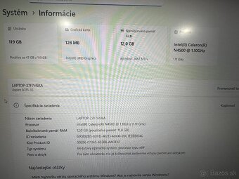 Predám Acer ASPIRE A315-35 - 2