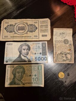 Juhoslovanské a chorvátske bankovky - dinare - 2