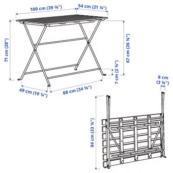 Predám záhradný stôl z IKEA – vhodný na balkón alebo terasu - 2