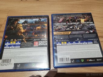 Predám hry na PS4 - Call of duty black ops 4, F1 2017 - 2