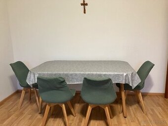 Jedálenský stôl 160x90 a jedálenské stoličky - 2