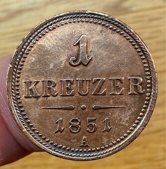Predám 1 Kreuzer 1851 A - 2