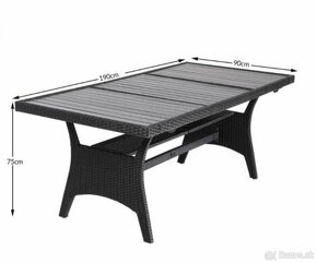 Ratanový stôl 190x90x75cm - 2