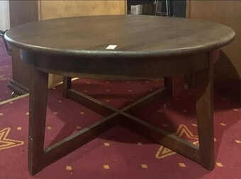 konferencny stolik, drevo, v 52, priemer 105 cm, bazar - 2