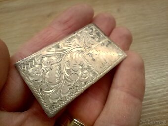 starožitná strieborná brož 14 gramov - 2