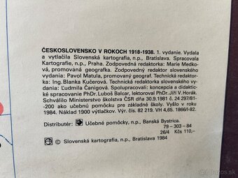Školská mapa Československo 1918-1938 -lacno - 2