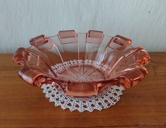 Starožitná .sklenená misa - R.Schrötter - 2